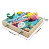 Jinkoozz Bird Foraging Toys Box, Wooden Parrot Shredding Toys Box, Bird Chewing Toys, Birdcage Accessories, Suitable for Small Birds Parakeets Cockatiels Love Birds Conures