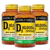 MASON NATURAL Vitamin D3 250 mcg (10000 IU) - Supports Overall Health, Strengthens Bones and Muscles, from Corn Oil, 60 Softgels (Pack of 3)