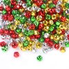Augshy 200 Pieces Jingle Bells 3/5Inch Craft Bell Bulk for Christmas Home and Pet Decorations Xmas Decor Party Favors Supplies (Red Green Gold Silver)