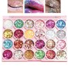 24 Colors Glitter Shimmer Eyeshadow Palette for Women, Vibrant Shades & Highly Pigmented, Shimmer Sparkle Eyeshadow Palette, Colorful Glue Gel Sombras De Ojos Professional Makeup for Eyes, Lips & Face