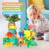 BENOKER Dinosaur Magnetic Tiles,Animals Magnet Building Blocks Toys Dino World,3D STEM Educational Magnet Tiles for Boys Girls Kids Age 3 4 5 6 7 8