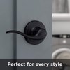 Kwikset Tustin Interior Passage Door Handle, Lever For Closet and Hallway Doors, Reversible Non-Locking Handle Lever, Matte Black, with Microban Protection
