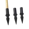 AMEYXGS 6pcs Traditional Hunting Broadheads Archery Glue on Arrowheads for Wooden Bamboo Arrows for 8mm Bamboo Wood Arrows (Black02)
