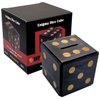 Puzzle Box Enigma Dice Cube - Money and Gift Holder in a Wooden Magic Trick Lock with Hidden Compartment Piggy Bank Brain Teaser Game (Black)