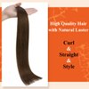 Full Shine I Tip Hair Extensions Real Human Hair Brown Hair Extensions Natural Hair 50s/40g Microbeads Extensions Salon Hair Extensions 18inch