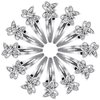 Jexine 12 Pieces Hair Clips, Silver Butterfly Rhinestone Barrettes for Women, Hair Snaps for Girls, Shining Hair Barrette Hairpins Hair Accessories for Wedding