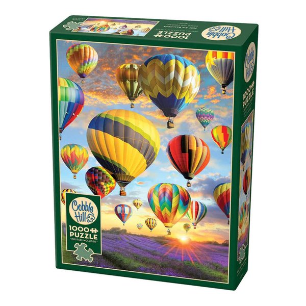 Cobble Hill 1000 Piece Puzzle - Hot Air Balloons - Sample Poster Included