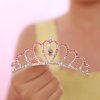 JWICOS Small Princess Comb Mini Pink Crystal Hair Comb Rhinestone Hair Accessories Comb Headband Decorations for Women (pink)