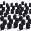 Weewooday 50 Pieces Foam Microphone Windscreen Mic Covers Foam Protection for Small Lapel and Headset Microphones, Black
