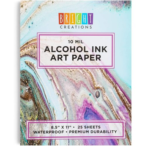 Bright Creations Alcohol Ink Pad Art Paper (8.5 x 11 Inches, 25 Sheets)