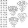 Yaomiao 116 Pcs Rhinestone Hair Pins Wedding Bridal Hair Accessories Crystal Pearl Hair Clips Flower Spiral Hairstyles Pin Swirl Hair updo Twists Coils for Women Girl Wedding Prom Party