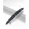 Sparkly Crystal Flower Leaf Hair Barrette Hair Clips Hair Pins for Women Bridal Wedding Prom Party Hair Accessaries (Black)