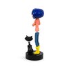 Surreal Entertainment Coraline with Cat PVC Bobble Figure Statue | Collectible Bobblehead Action Figure, Desk Toy Accessories | Novelty Gifts for Home Office Decor | 6.5 Inches Tall