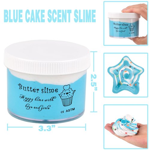 Cake Butter Slime, Soft Scented and Stretchy Slime, DIY Slime Toy for Girls and Boys, Kids Party Favors Slime Putty Toy, Christmas,Birthday Gift(7OZ 200ML)