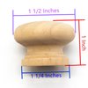 WEICHUAN 15PCS Round Wood Unfinished Cabinet Furniture Drawer Knobs Pulls Handles (Diameter: 1-1/2 Inches Height: 1 Inch)