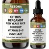 RESONA Red Yeast Rice Drops - Cholesterol Support Blend with Citrus, Bergamot, Red Yeast Rice, Soursop, Olive Leaf, Vitamin B+C, Natural, Non-GMO, Vegan, Dietary Supplement, 2 fl. oz. (60ml)
