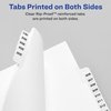 Avery Style Legal Exhibit Side Tab Dividers, 26 tabs, 51-75, Letter Size, White, Unpunched, one Set of 26 dividers (11396)