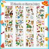 Partywind 190 Styles Luminous Hawaiian Luau Party Decorations, Glow Hawaiian Temporary Tattoos for Kids, Luau Tropical Pool Beach Party Supplies Favors (12 Sheets)