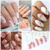 10 Sheets Gold Lines Nail Art Stickers Decal,Metal Geometric Stripe Wavy Line Self Adhesive Nail Decals French Classic Simple 3D Designs Nail Foil Stickers Sliders Manicure Decorations for Women Girls