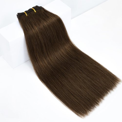 Rose bud Clip in Hair Extensions Real Human Hair 7Pcs 16Clips 10Inch 110g Natural Thick Hair Extensions Human Hair