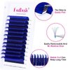 Colored Lash Extensions Mixed Tray Volume Lash Extensions Easy Fan Volume Lashes Blue Lash Extensions Flowering 0.07 Color Lashes Extension (Blue-0.07D-20-25mm)