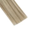 Full Shine Tape in Extensions Golden Blonde Highlighted Medium Blonde 14 Inch Tape in Human Hair Extensions 50 Gram 20pcs Seamless Remy Straight Hair Real Natural Hair Double Sided Tape