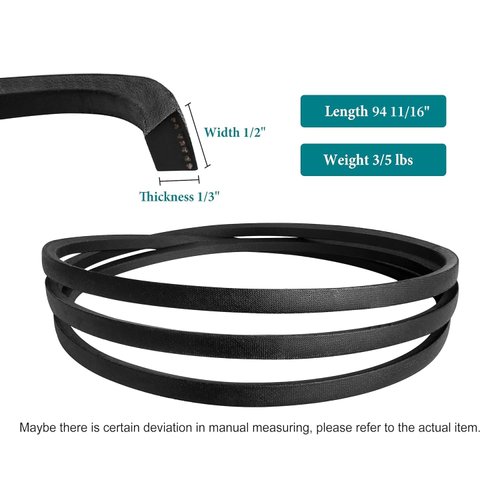 Deck Belt Replace 144959 Compatible with 42" Deck Craftsman Mower - Mower Belt Compatible with Craftsman LT1000 LTX1000 LT2000 917 Tractor, Poulan PD185H42ST Riding Mower, Hus qvarna Lawn Mower
