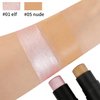Contour Highlighter Makeup Stick, DE’LANCI 2 PCS Cream Contour Highlighter Sticks with Brush, New Updated Moisturize Highlighter and Concealer Stick, Face Contour Concealer Makeup For Light Fair Skin