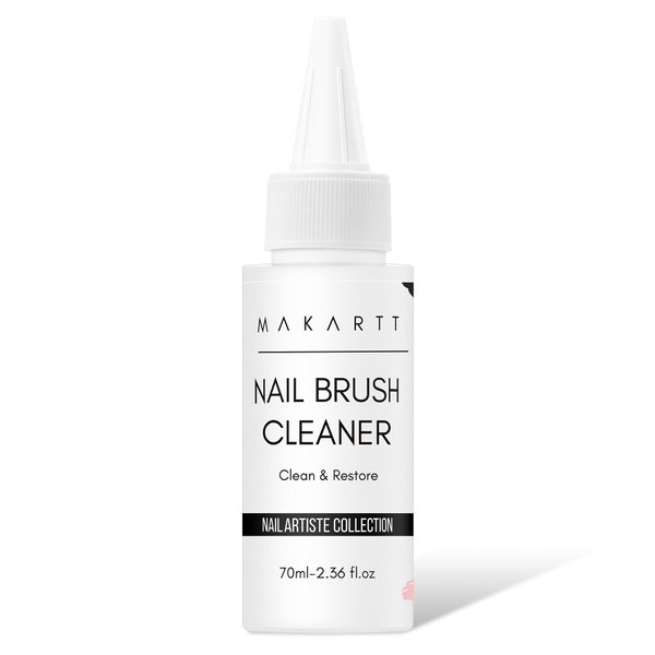 Makartt Nail Art Brushes Cleaner: Nail Polish Brush Bristles Restorer, Acrylic Nail Art Brush Cleaner Liquid for Solid Gel Polish/Nail Art Liner/Builder Gel/Dip Powder Manicure Brush - 70ml/2.36 Fl.oz