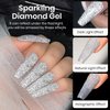 SUPWEE 10ml Reflective Glitter Gel Nail Polish Sparkling Diamond Nail Polish Gel Silver Nail Polish Soak Off UV Gel