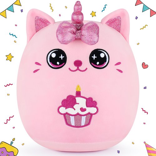 Birthday Gift Cat Plush Toys-11'' Pink Cat Plushies Anime Plush-Kawaii Birthday Plush Pink Gifts Cat Plushie Stuffed Animals Cute Plushies, Cat Plush Pillow Cat Plushie Birthday Gifts for Kids