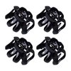 AUEAR, Octopus Clip Jaw Hair Claw Spider Hair Claw Clips Hairpins for Thick Hair (Black, 4 Pack, 3.15"x2.95")