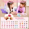 Toys for Girls Jewelry,37PCS Princess Toddler Girl Toys Age 6-8 for Pretend Play & Dress Up, Adjustable Ring Clip on Earrings Kids Toys for 3 4 5 6 7 8 9 Year Old Girls Christmas Birthday Gifts Ideas