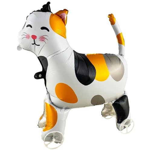 Cat Walking on Wheels Animal Balloons Pet Balloons Farm Animal Balloon Children Toys,Jungle Safari Animal Theme Kids Baby Gift Birthday Party Supplies Decorations (Cat on Wheels)