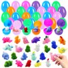 24 Pack Prefilled Easter Eggs with Easter Squishy Toys for Kids, Basket Stuffers,Filled Egg Hunt, Party Favors, Gifts Classroom Prize