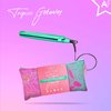 Almost Famous Tropico Getaway 0.5 inches Mini Tourmaline & Ceramic Hair Straightener Flat Iron with Stunning Travel Bag with Set Temperature, All Hairstyles (Watermellow)