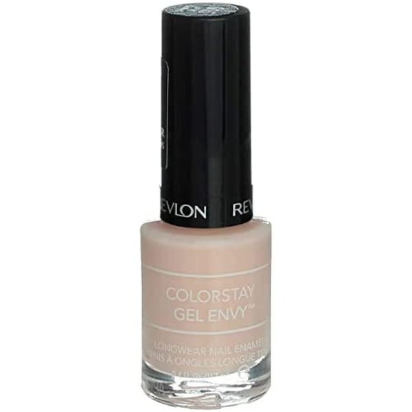 Revlon ColorStay Gel Envy Longwear Nail Polish, with Built-in Base Coat & Glossy Shine Finish, in Nude/Brown, 015 Up In Charms, 0.4 oz