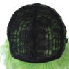 CLIONE Green Wigs for Women Short Wavy Bob Wig with Bangs Shoulder Length Natural Wavy Synthetic Wig Short Fluffy Bob Curly Wigs Cosplay Party Costume Wigs（Mix Green 14 Inch）