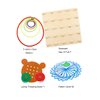 YHZAN Wooden Geoboard Graphing Peg Board Montessori Toddler Sensory Toy Colorful Rubber Bands Pattern Cards Preschool Learning Game
