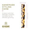 Kent 6T TY Fine Tooth Comb and Wide Tooth Hair Comb Styling Comb for Hair Care, Barber and Beard Combs For Men Grooming-Hair Combs for Men, Women and Kids Hair Care for Wet or Dry, Medium Thick Hair