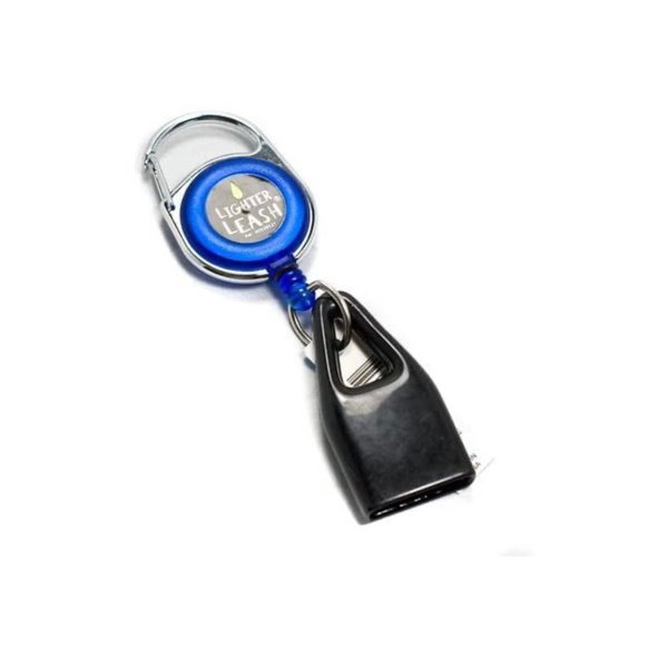 Premium Lighter Leash Retractable Keychain Clip (Blue)