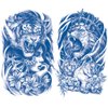 Oottati 2 Sheets Semi Permanent Waterproof Temporary Tattoos, 2 Weeks Long Last, 100% Plant-Based Ink Infinity Realistic Stickers, Tiger Lion Women Flower