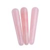 JIC Gem 1pc Crystal Massage Wand for Acupuncture Therapy Pointed Stick Treatment Gua Sha Scraping Tool Rose Quartz