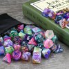Surhugvy DND Dice Set, 7 X 7 (49 Pieces) Polyhedral Dice Set for Dungeons and Dragons DND RPG MTG Table Games with 7 Pack Black Bags