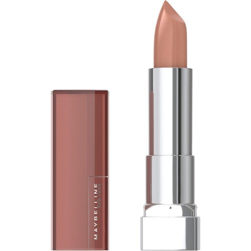 Maybelline Color Sensational Lipstick, Lip Makeup, Cream Finish, Hydrating Lipstick, Nude, Pink, Red, Plum Lip Color, Truffle Tease, 0.15 oz; (Packaging May Vary)