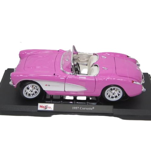 koenig-tom Maisto 1957 Chevrolet Corvette 1/18 Special Edition DieCast Model Car Pink