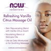 NOW Solutions, Refreshing Vanilla Citrus Massage Oil, Skin Rejuvenating Blend, Supple Skin, 8-Ounce
