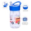 Wildkin Kids 16 oz Reusable Water Bottle for Boys and Girls, Features Straw Top and Carrying Handle, Ideal Size for School or Travel, Easy to Clean - Heroes