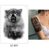 Glaryyears Tiger Lion Temporary Tattoo for Men Women Adults, 8-Pack Forest Animal Design Fake Tattoos Sticker, Water Transfer Long-lasting Realistic Tattoos for Body Arm Leg Chest Back