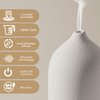 Diffuserlove Ceramic Diffuser 160ML Essential Oil Diffusers Aromatherapy Essential Oil Diffuser for Room Air Diffuser for Home Bedroom Stone Diffuser White (Size:6.8" H x 3.6" W)